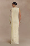 Amandine Ruched Slinky Maxi Dress Lemon