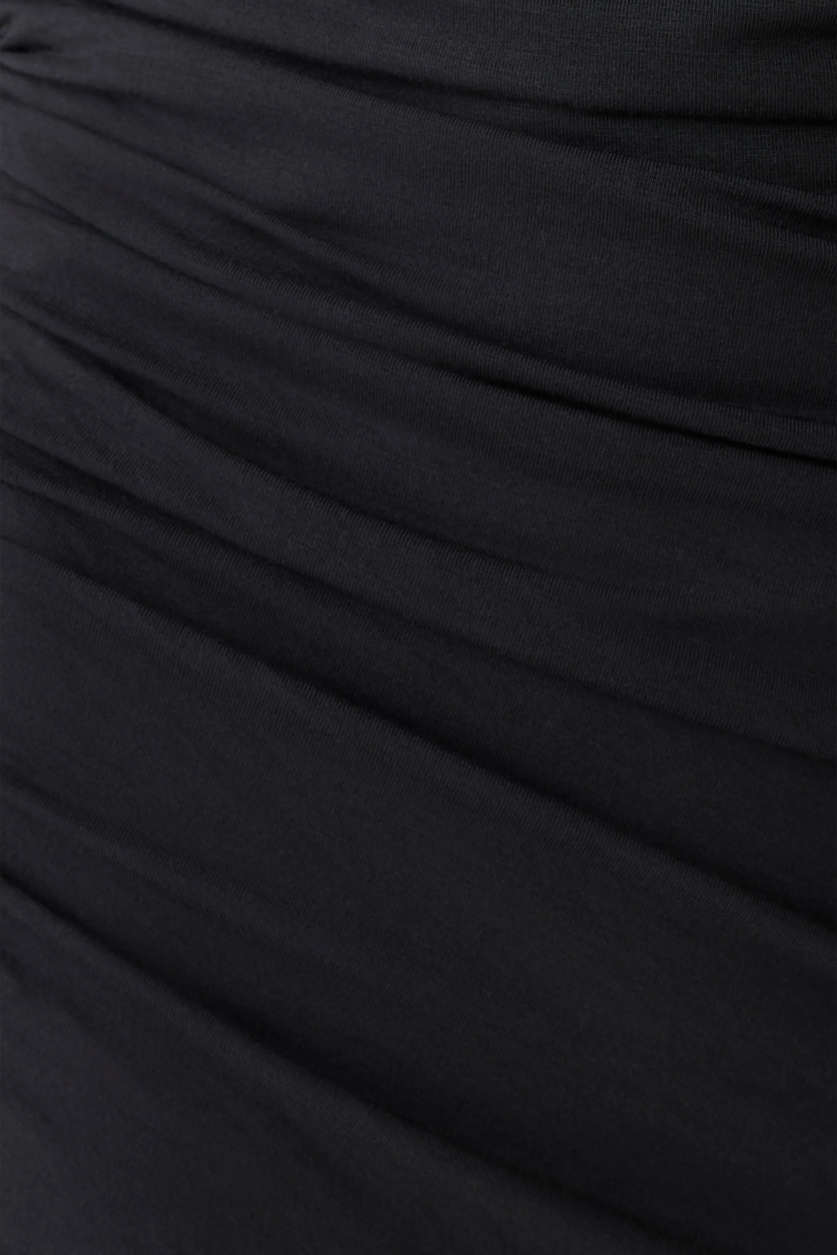 Thao Long Sleeve Gathered Mini Dress Dark Charcoal