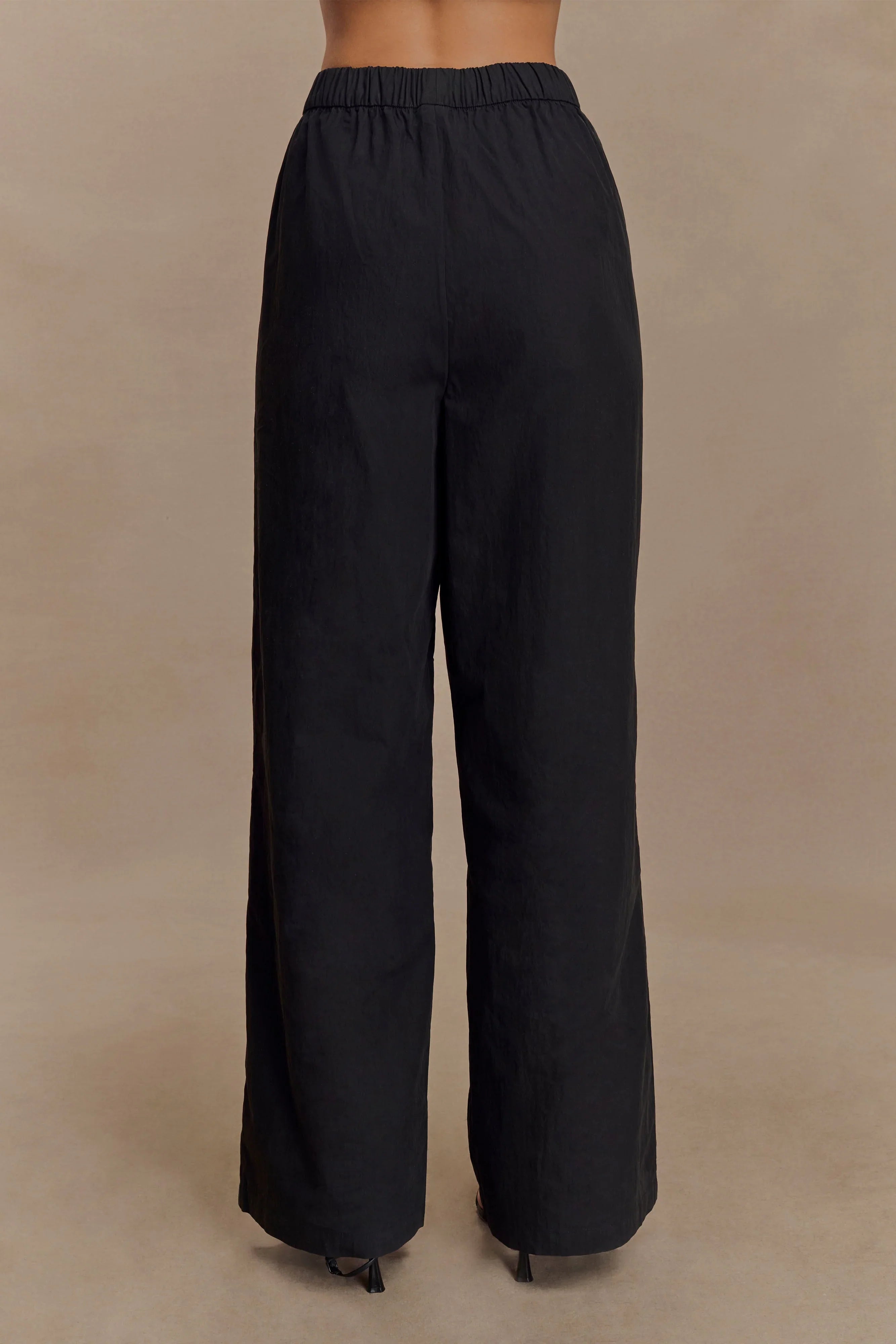 Campbell Cotton Wide Leg Pants Black