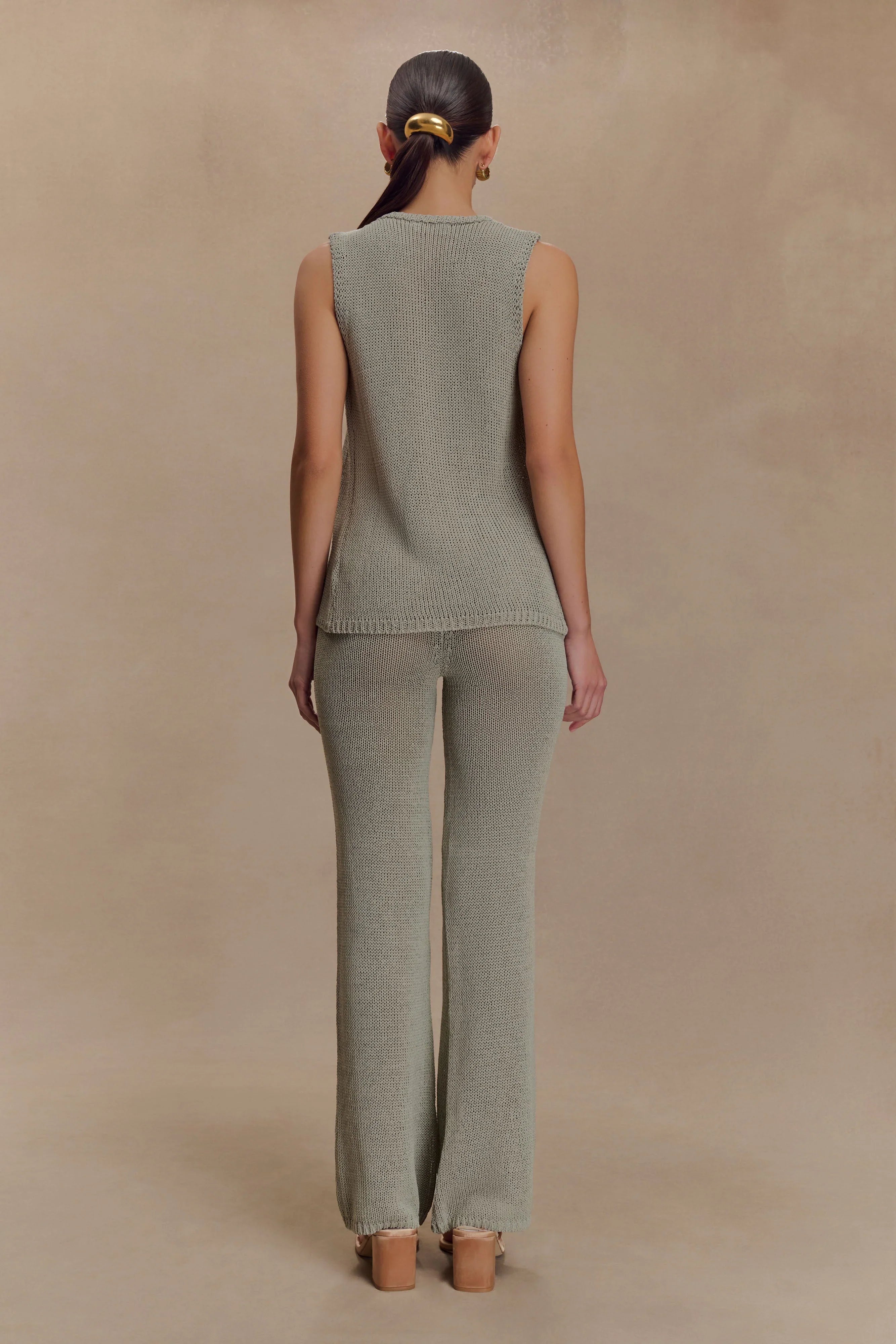 Malani Knit Top With Hardware Sage