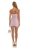 Shimmer Strapless Dress in Lilac