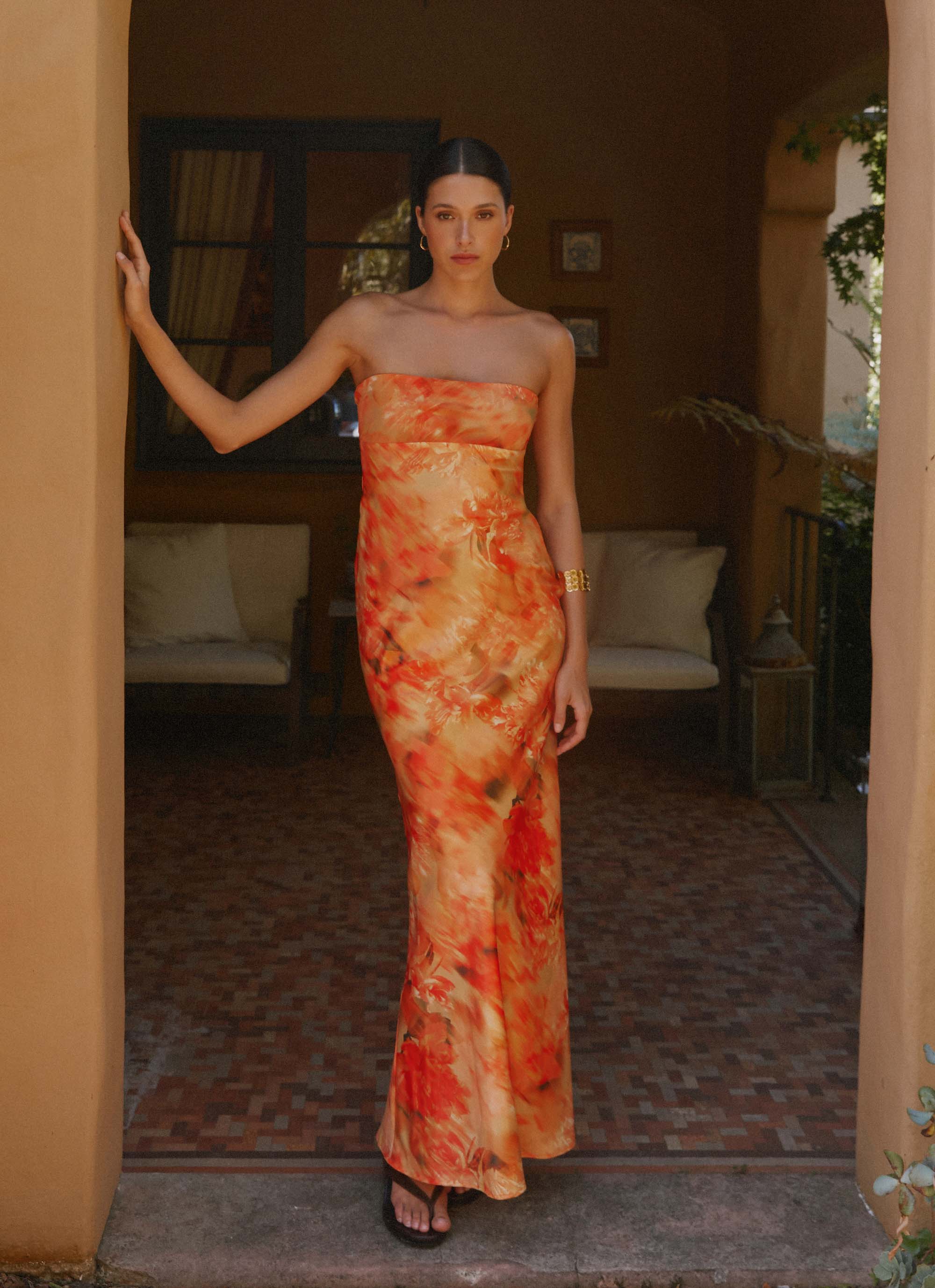 Carmen Maxi Dress Sunset Floral
