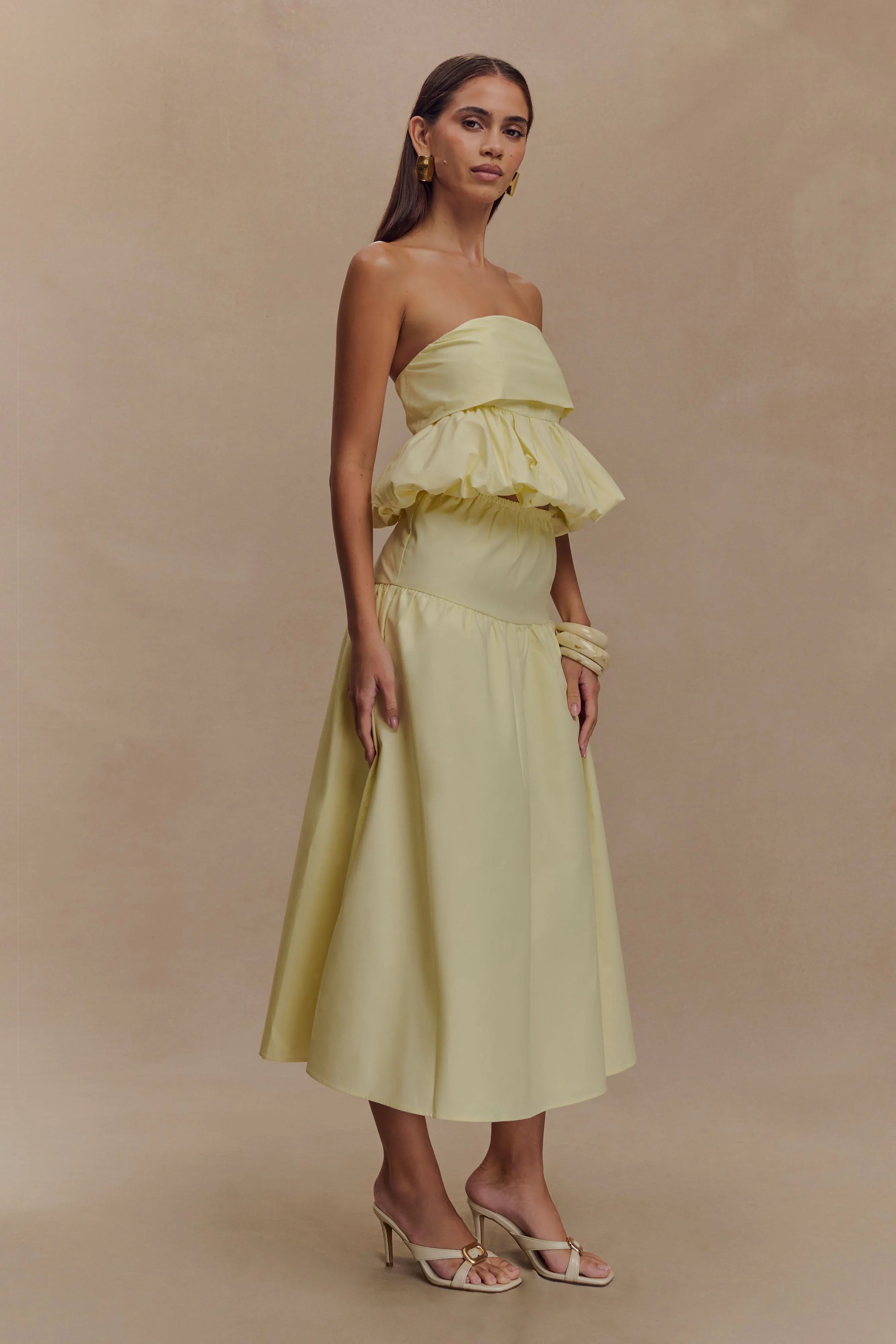 Amirah Midi Skirt Lemon
