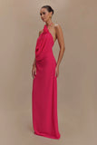 Rosalia Cowl Neck Maxi Dress Raspberry