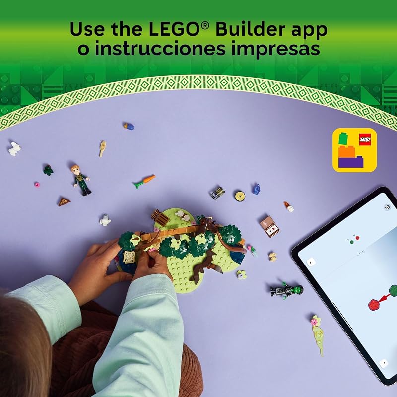 LEGO Refugio Malvado de Elphaba Juego de Construcción Figuras de Juguetes de Elphaba y Fiyero y Juego de Reparto con Amigos del Bosque Bloques de Construcción de Juego Simulado para Niños Edades