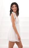 Ties A line Dress in White
