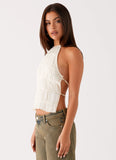 Bennie Halter Top Ivory