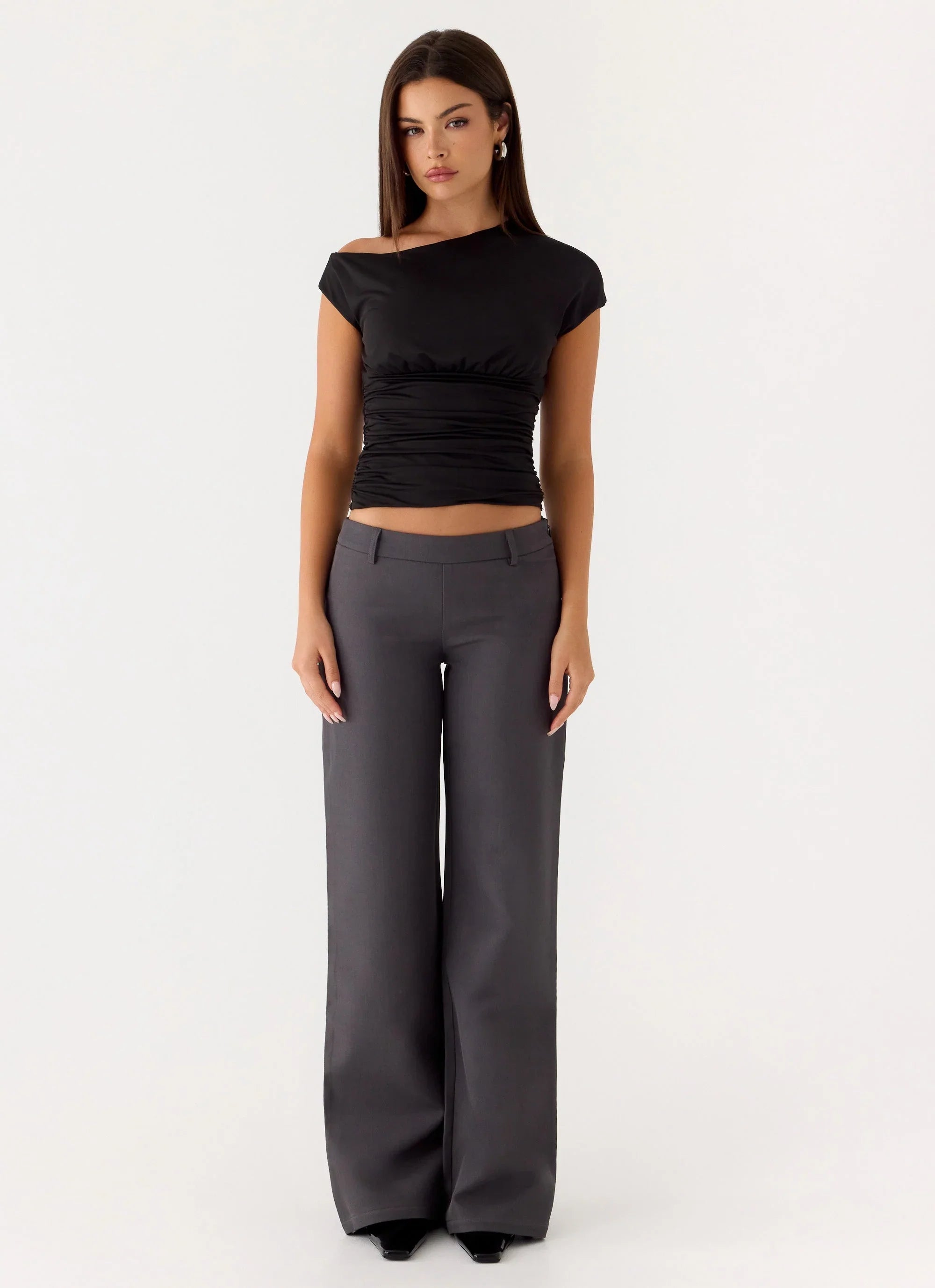 Hot as Ice Low Rise Pants Grey