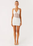 Enchant Lace Mini Dress Ivory
