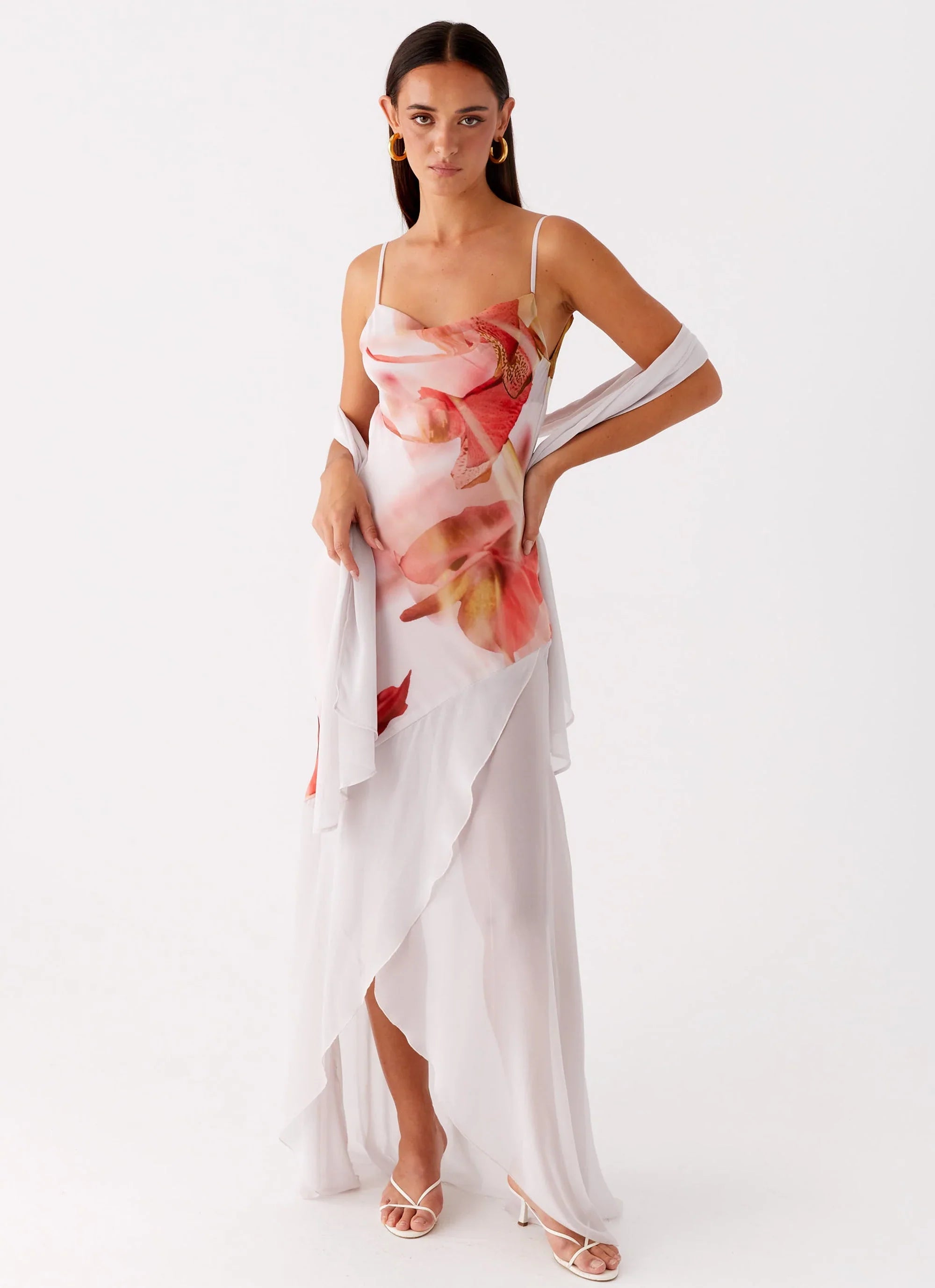 Loire Maxi Dress Peach Rose