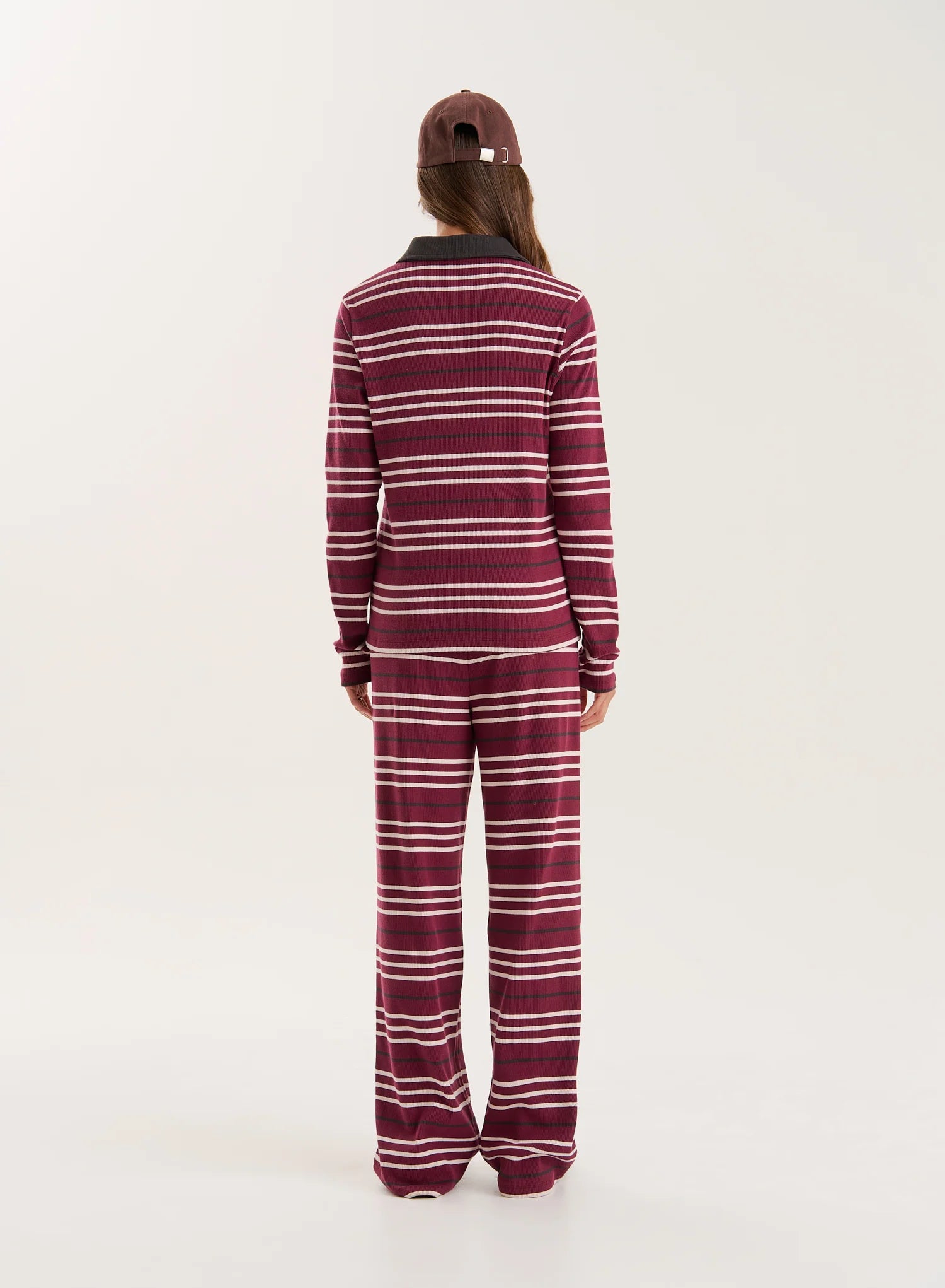Multi Striped Ribbed Jersey Trousers