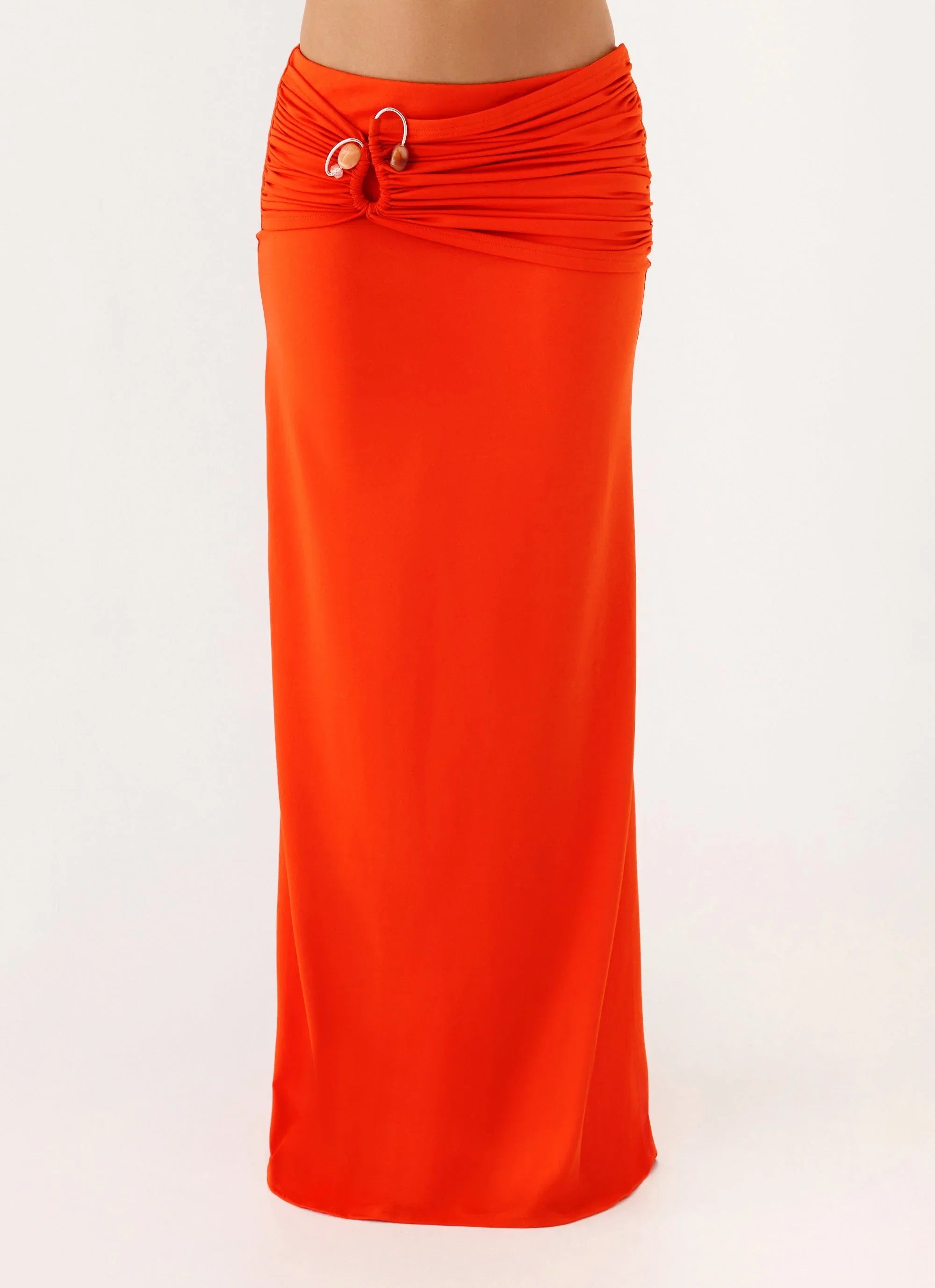 Selmah Hardware Maxi Skirt Tangerine
