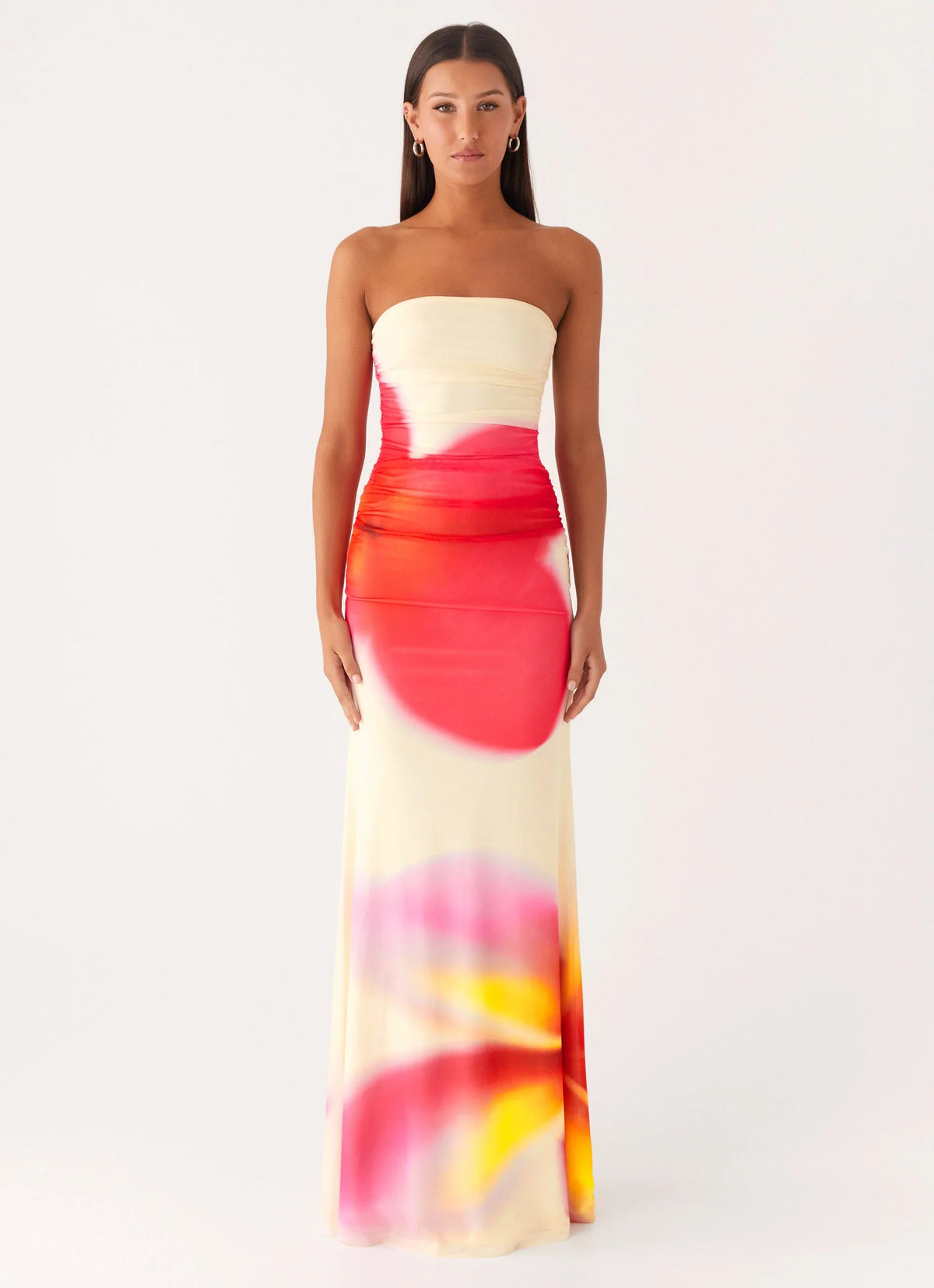Iroha Strapless Maxi Dress Frangipani Yellow