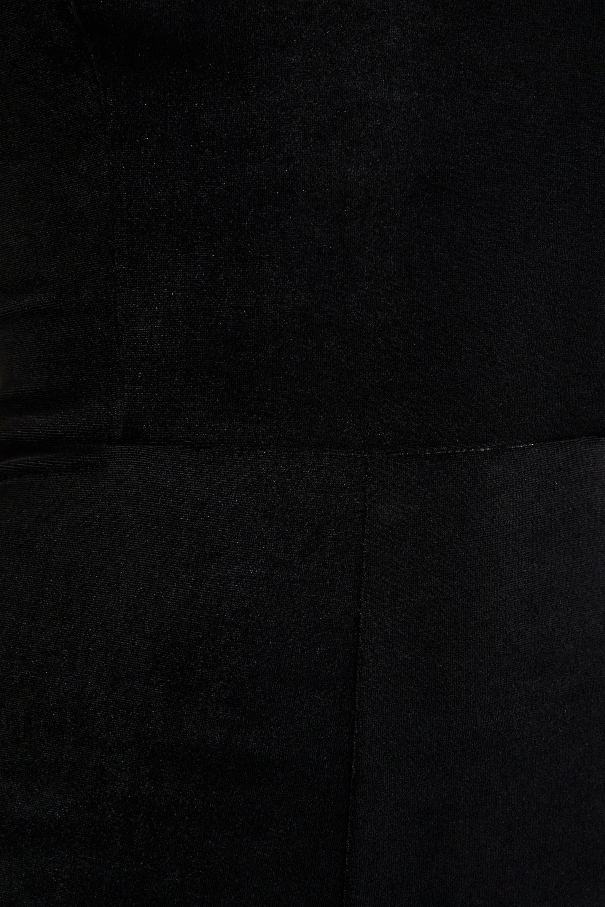 Arcane Black Velvet Bandeau Jumpsuit With Scarf