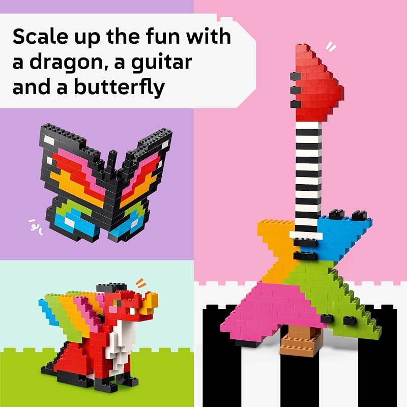 LEGO Classic Creative Colorful Bricks 11045 Preschool Building Toys for Girls Boys Ages 5 Sturdy Build for Pretend Play 820 pieces Gift Idea