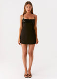 Zion Beaded Micro Mini Dress Black