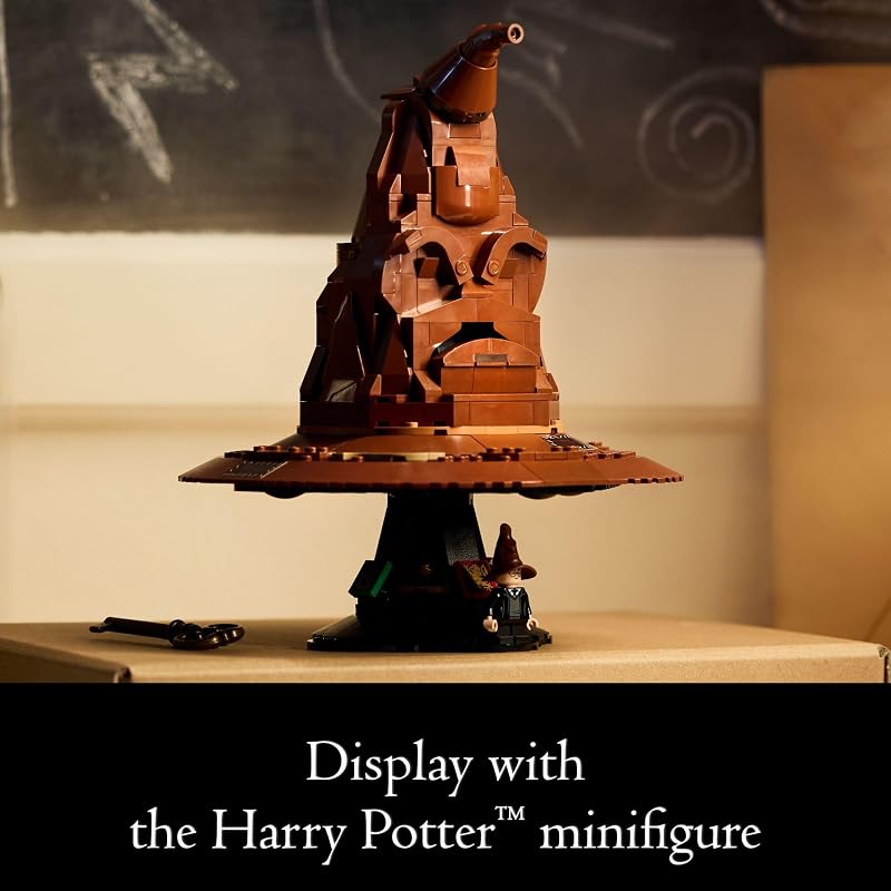 LEGO Harry Potter Talking Sorting Hat W 31 Voices Harry Potter Building Set Gift Idea for Adults Women Men 18 76429