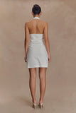 Ruth Cotton Halter Mini Dress Ivory