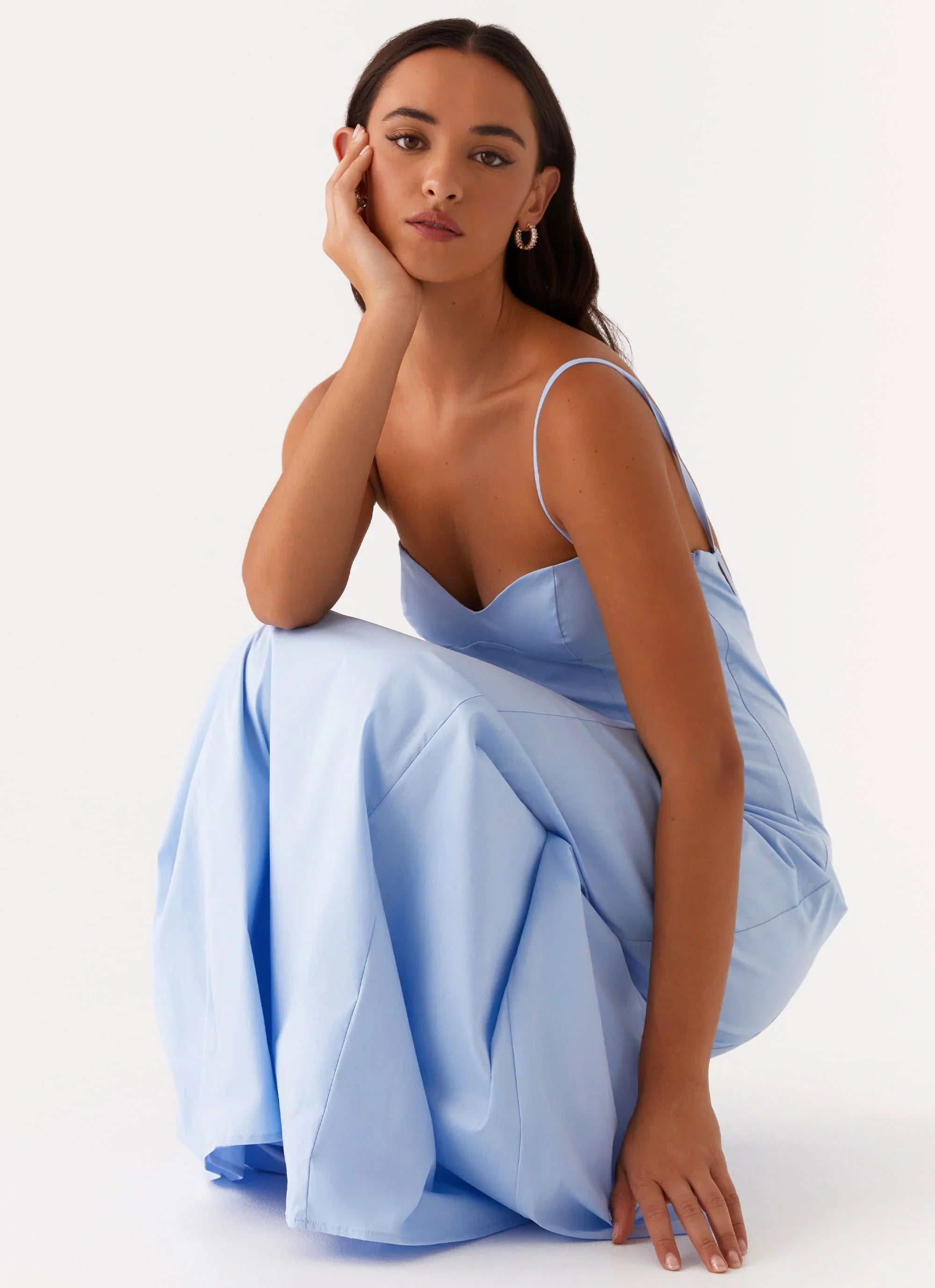 Clear As Day Maxi Dress Blue