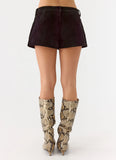 Jeremy Faux Suede Shorts Black