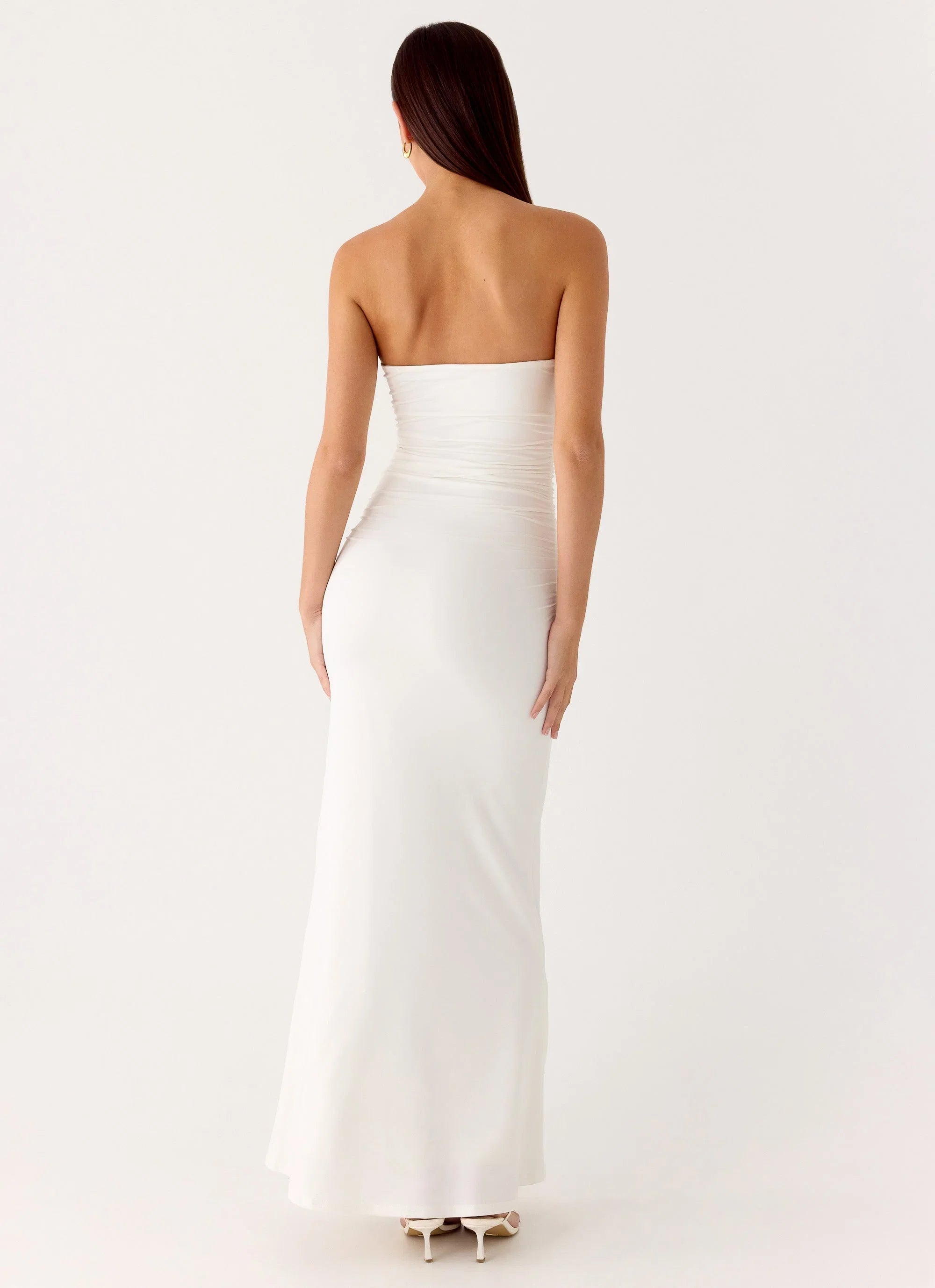 Party After Party Shell Maxi Dress White