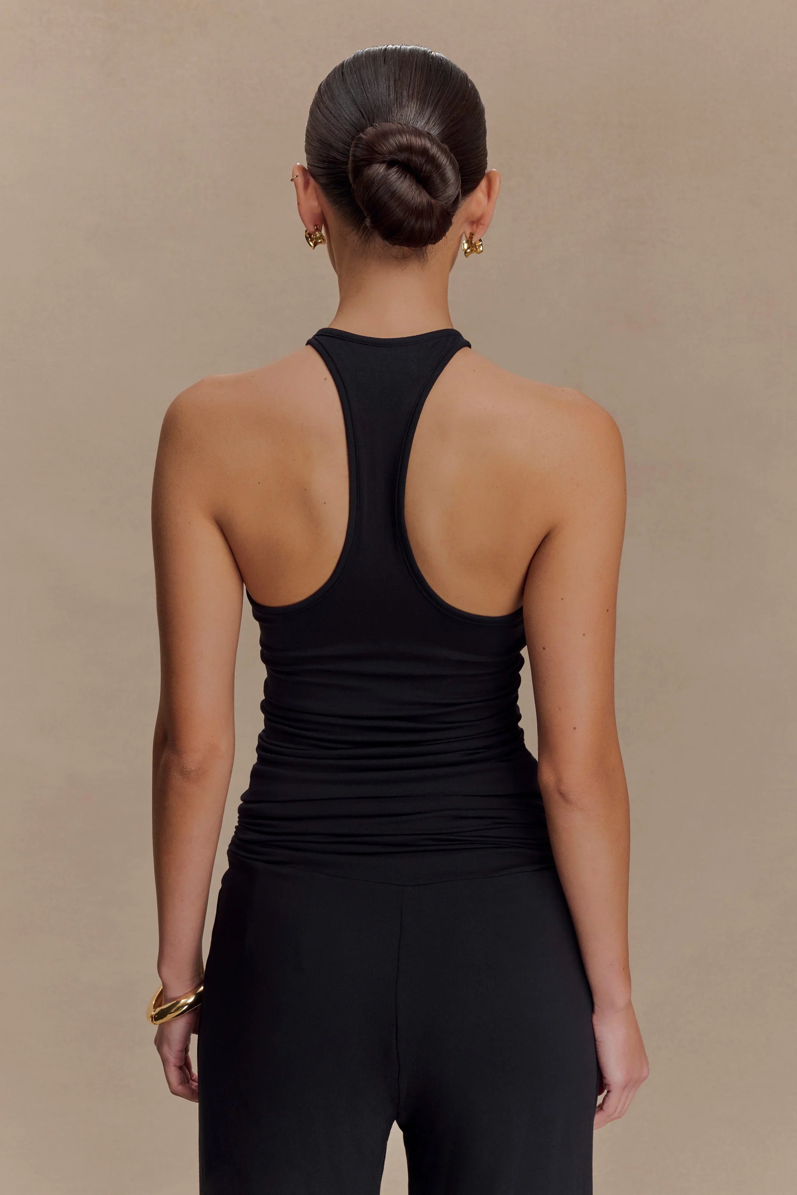 Ramona Modal Tank Top With Hardware Black