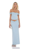 Embellished Skirt in Light Blue