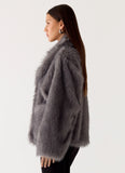 Katiana Faux Fur Jacket Grey