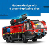 LEGO City Airport Fire Truck Kids Building Toy Pretend Play Emergency Vehicle for Boys Girls Ages 7 Fire Engine Toy W 4 Firefighter Minifigures Gift Idea for Birthdays 60499