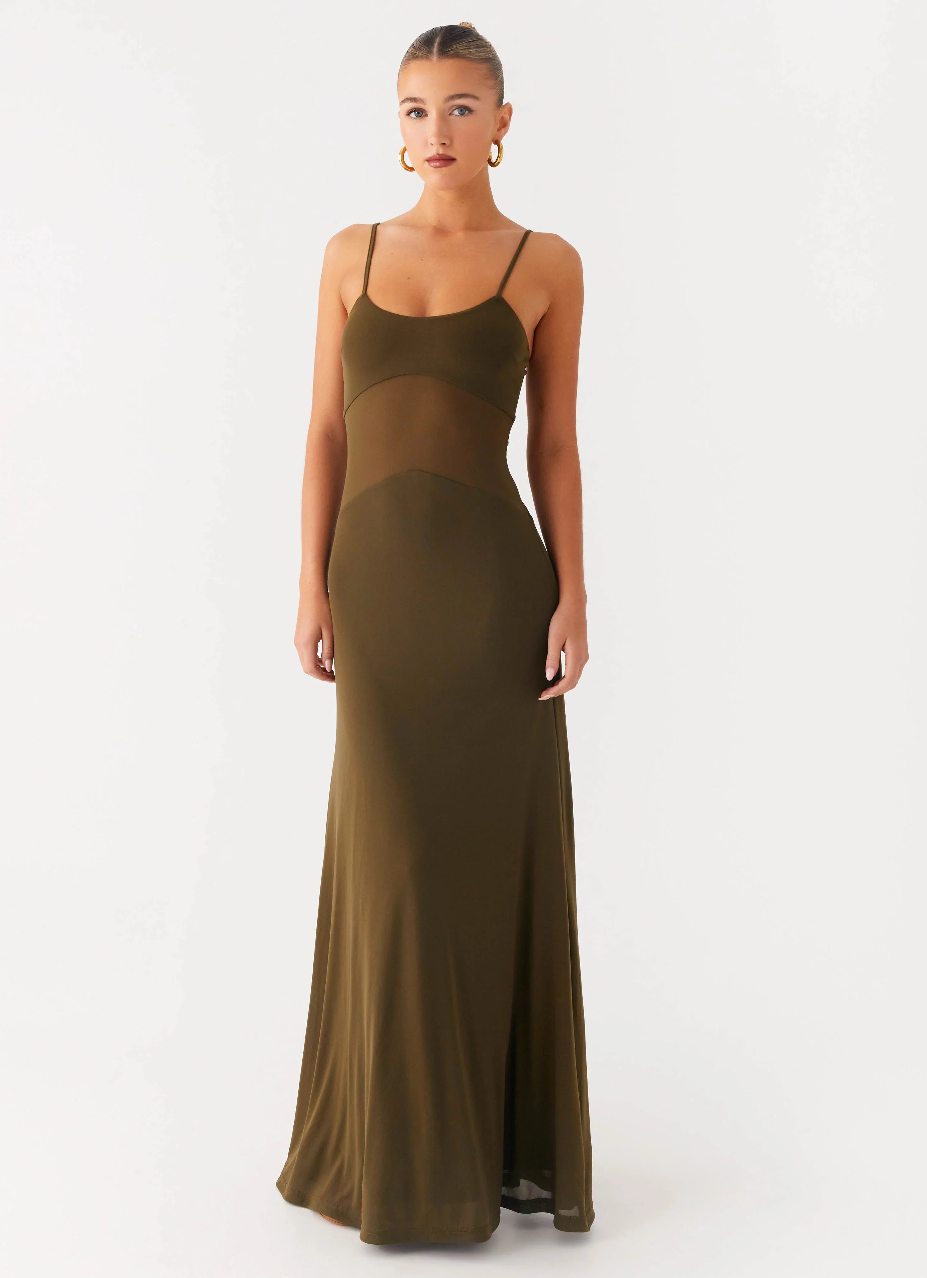 Starfall Maxi Dress Khaki