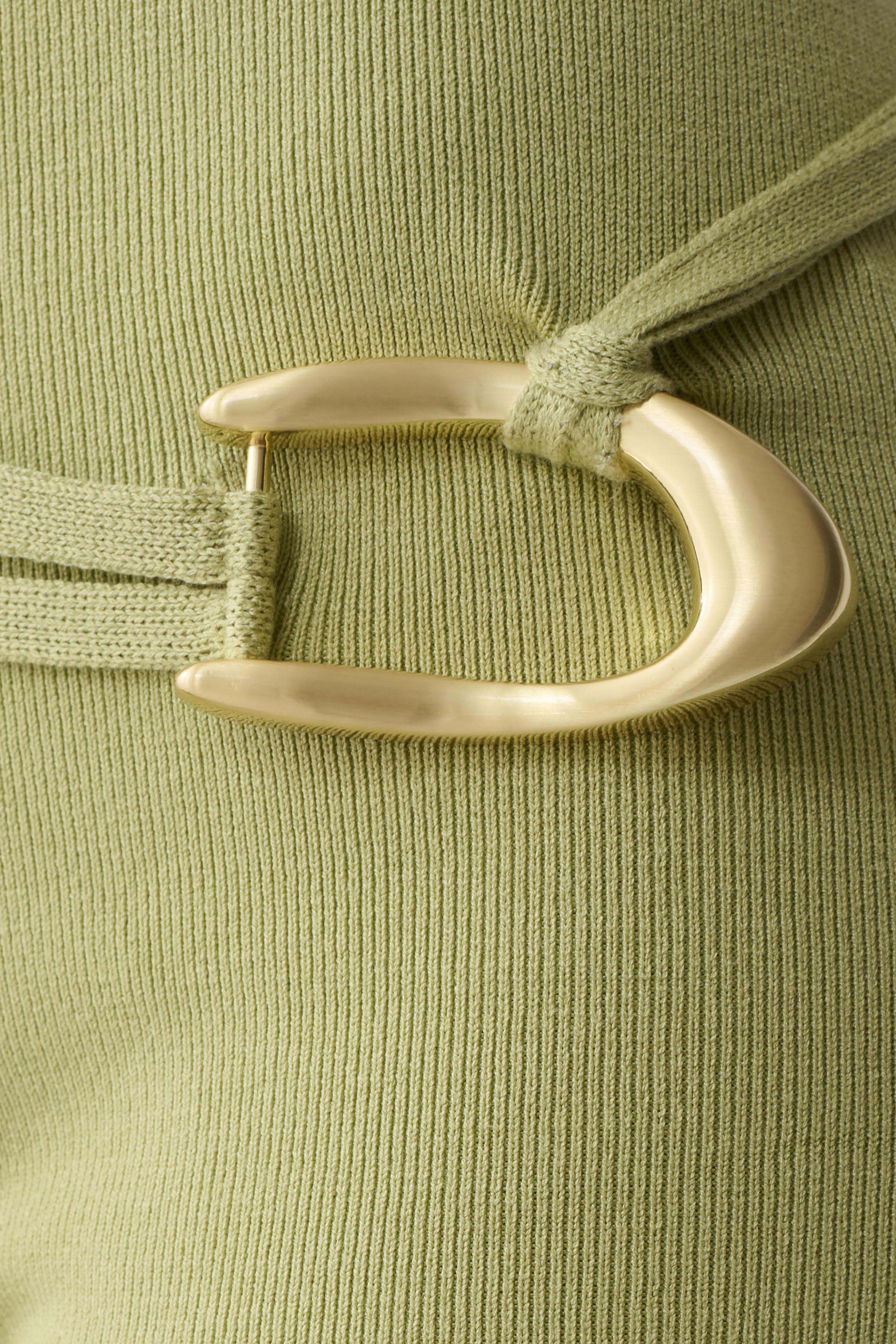 Dimitri Mini Knit Shorts With Belt Light Olive