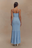 Finley Pointelle Knit Maxi Dress Cornflower Blue
