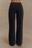 Caitlin Mid Rise Denim Jeans Washed Black