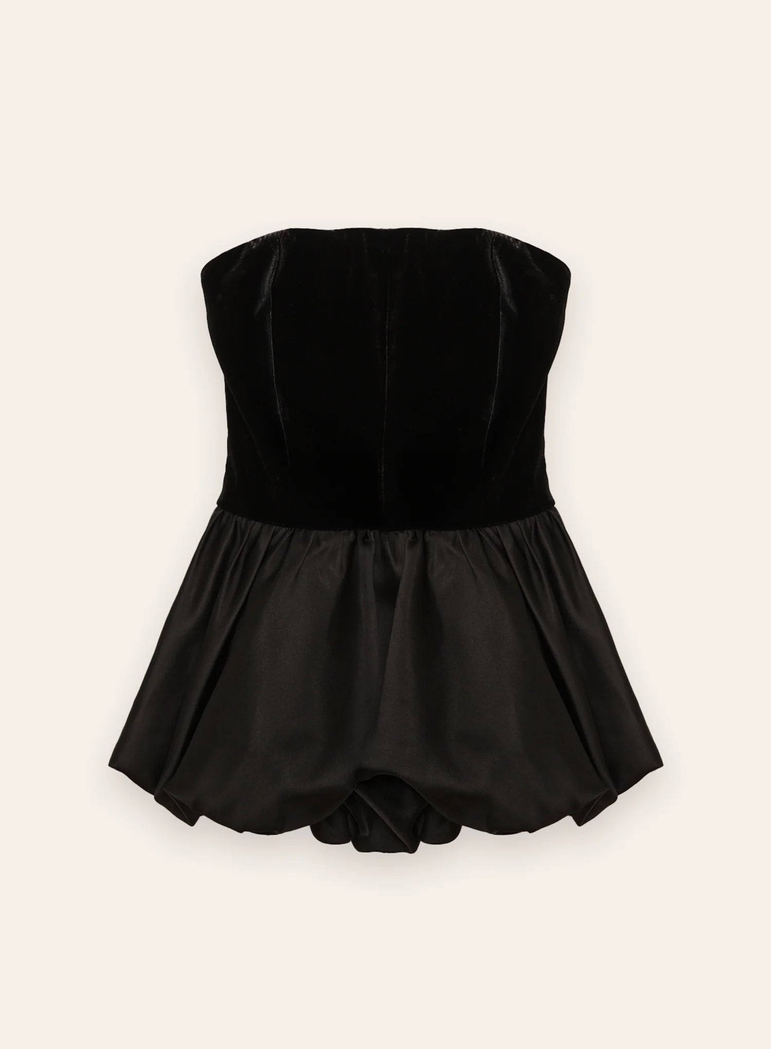 Black Velvet Peplum Corset Top