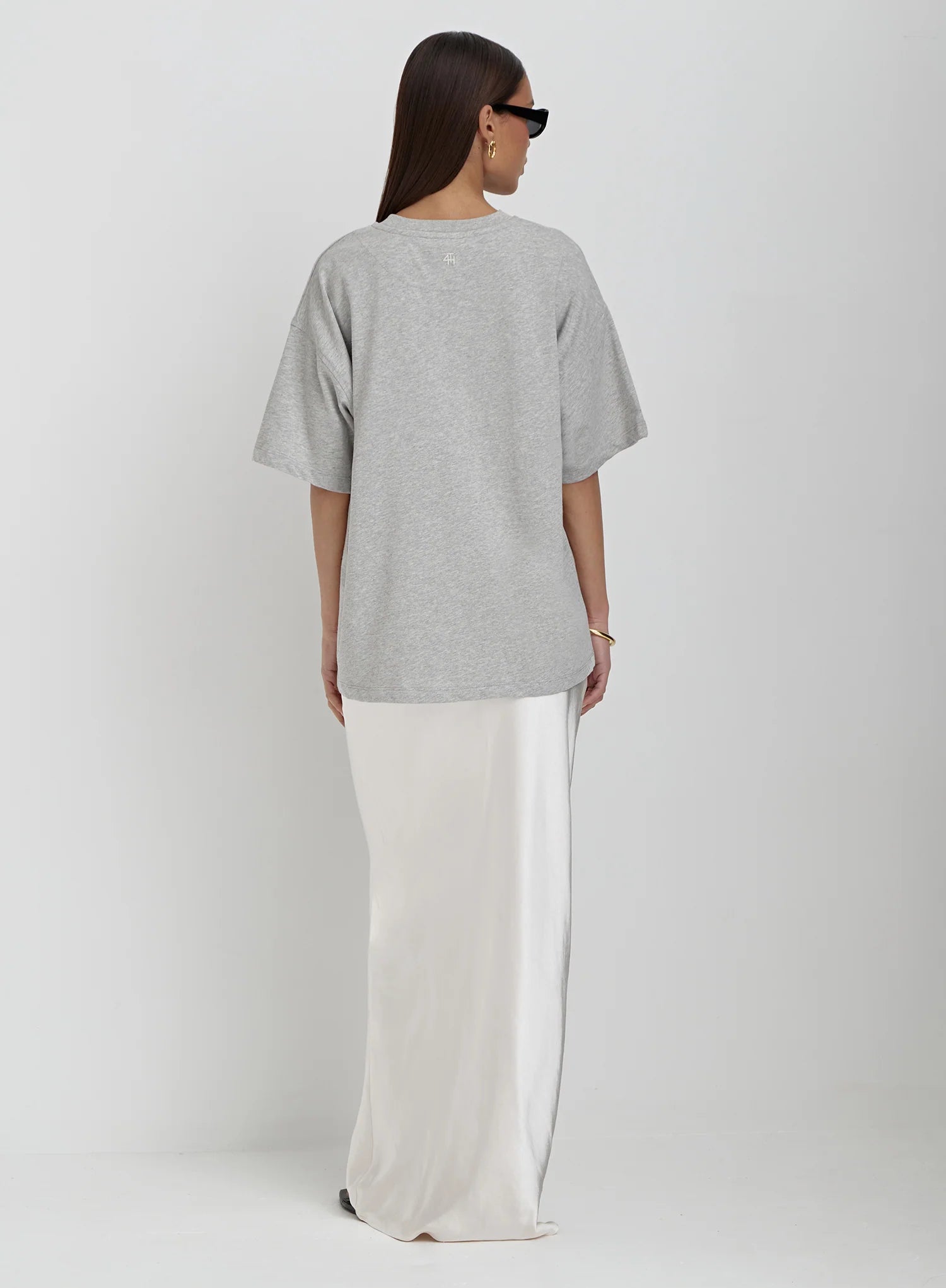 Grey Soleil Embroidered T Shirt