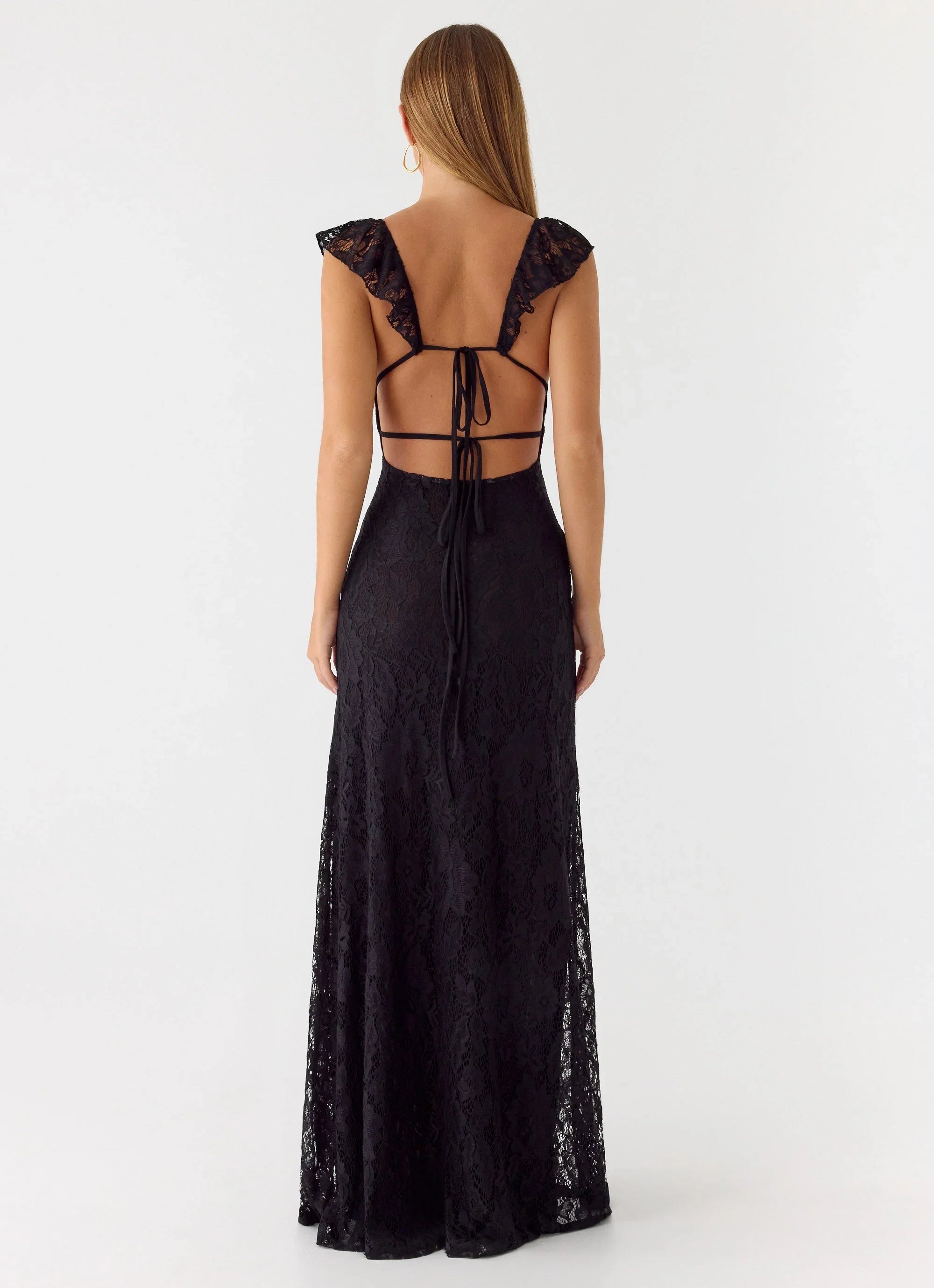 Giulia Lace Maxi Dress Black