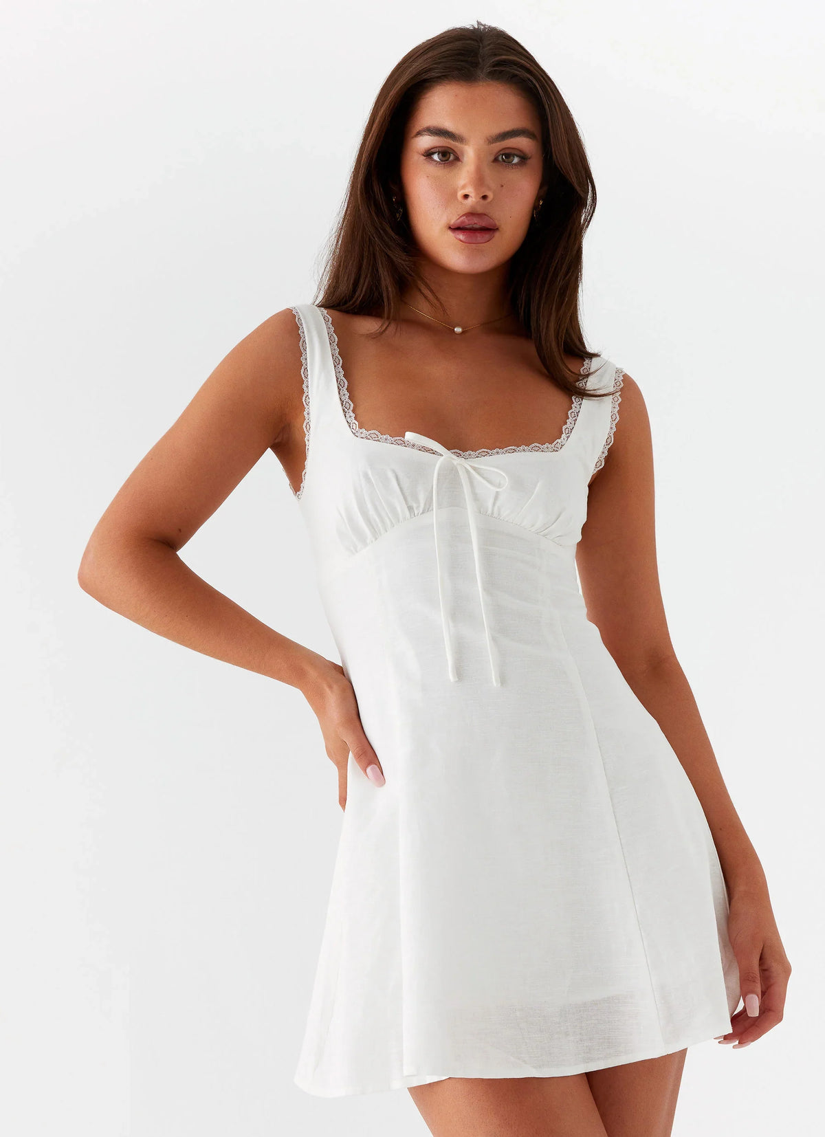 Rowena Mini Dress White