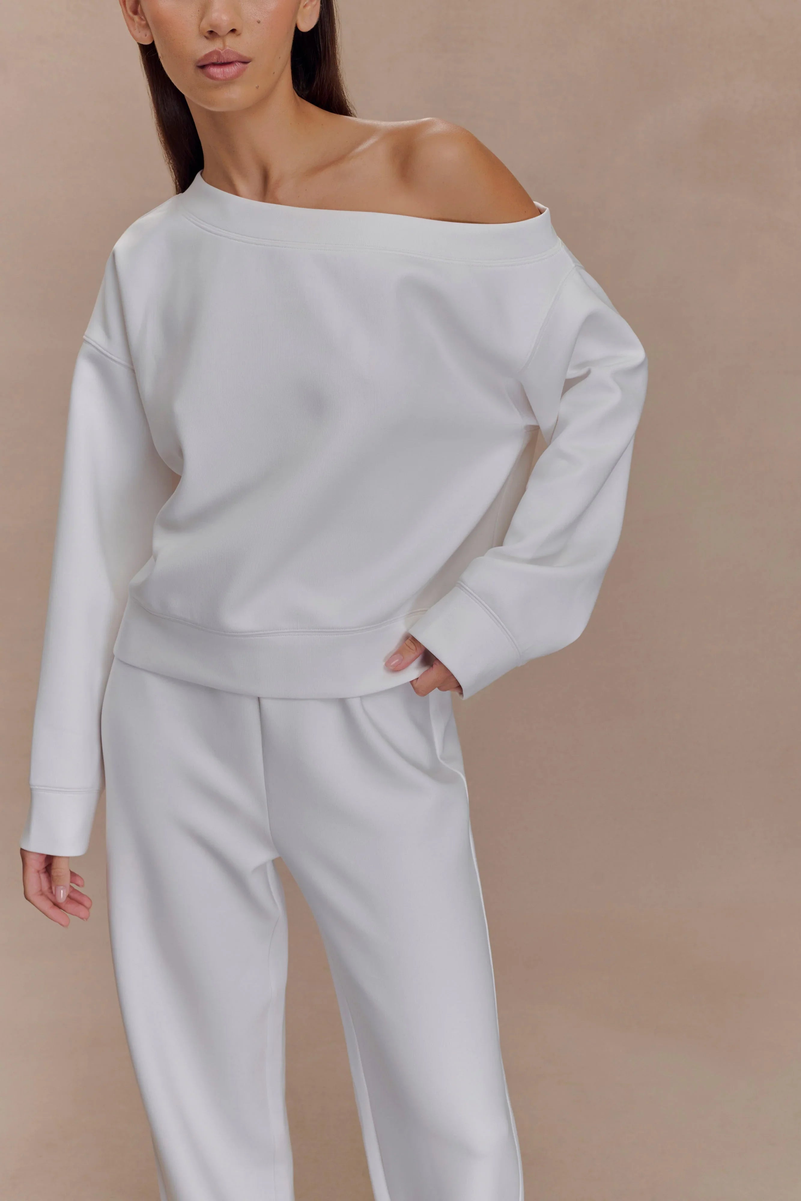 Aiden Slouchy Crew Jumper Ivory