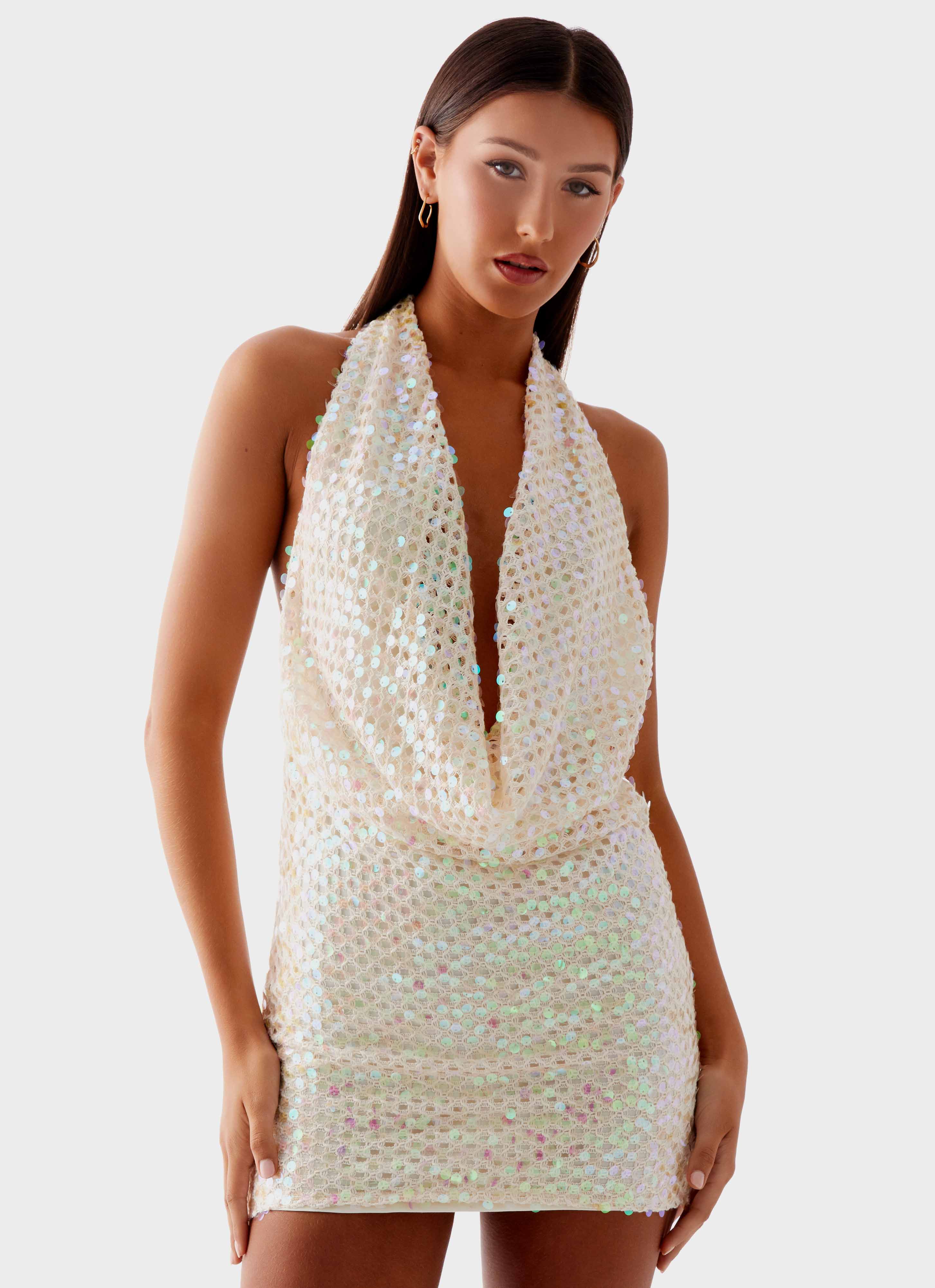 You Make Me Feel Mini Dress Ivory