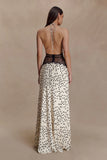 Dinah Lace And Satin Maxi Dress Polkadot