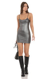 Bodycon Dress in Silver Shimmer