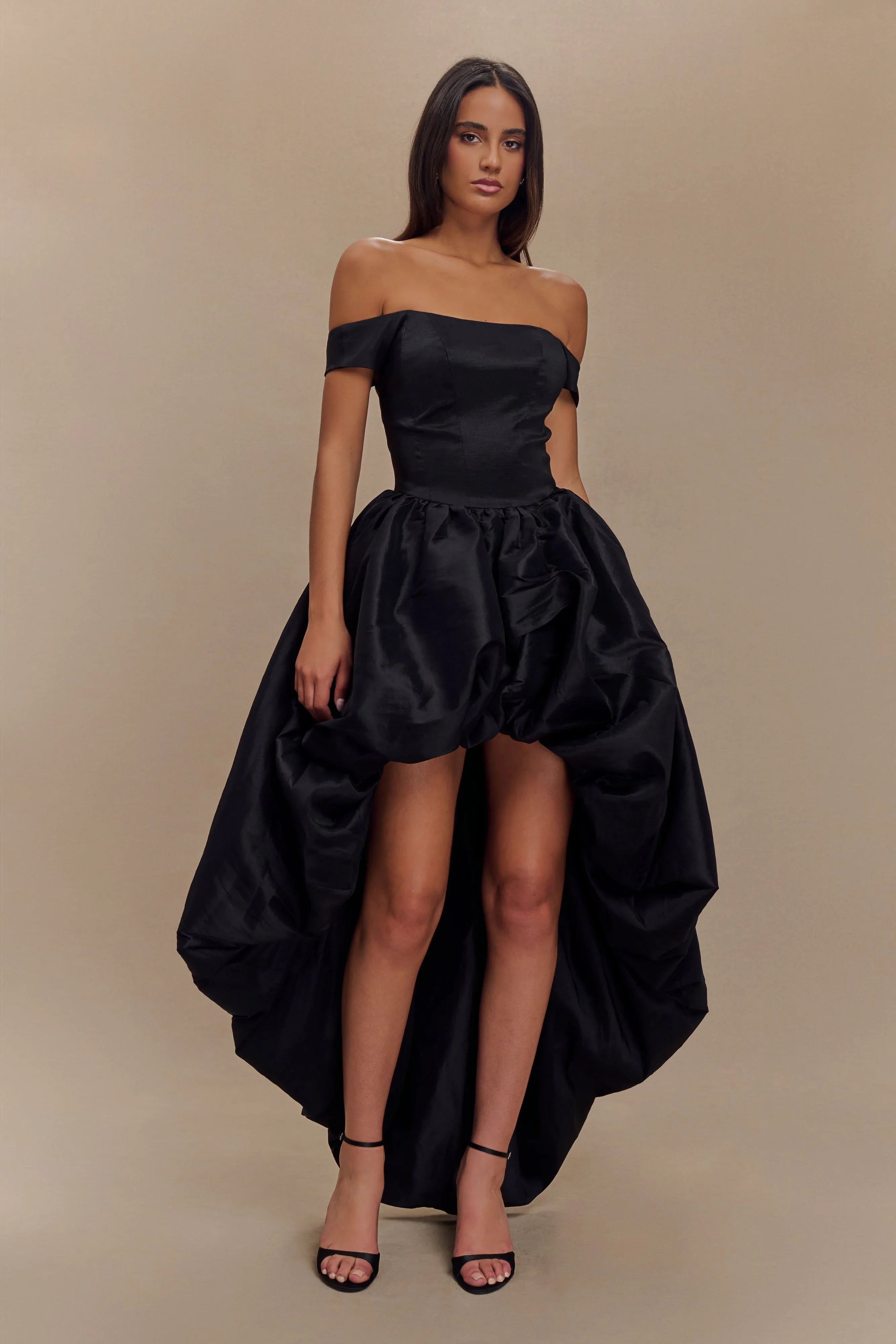Amelia Bubble Maxi Dress Black