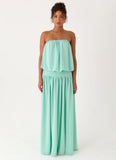 Lioras Strapless Maxi Dress Aqua