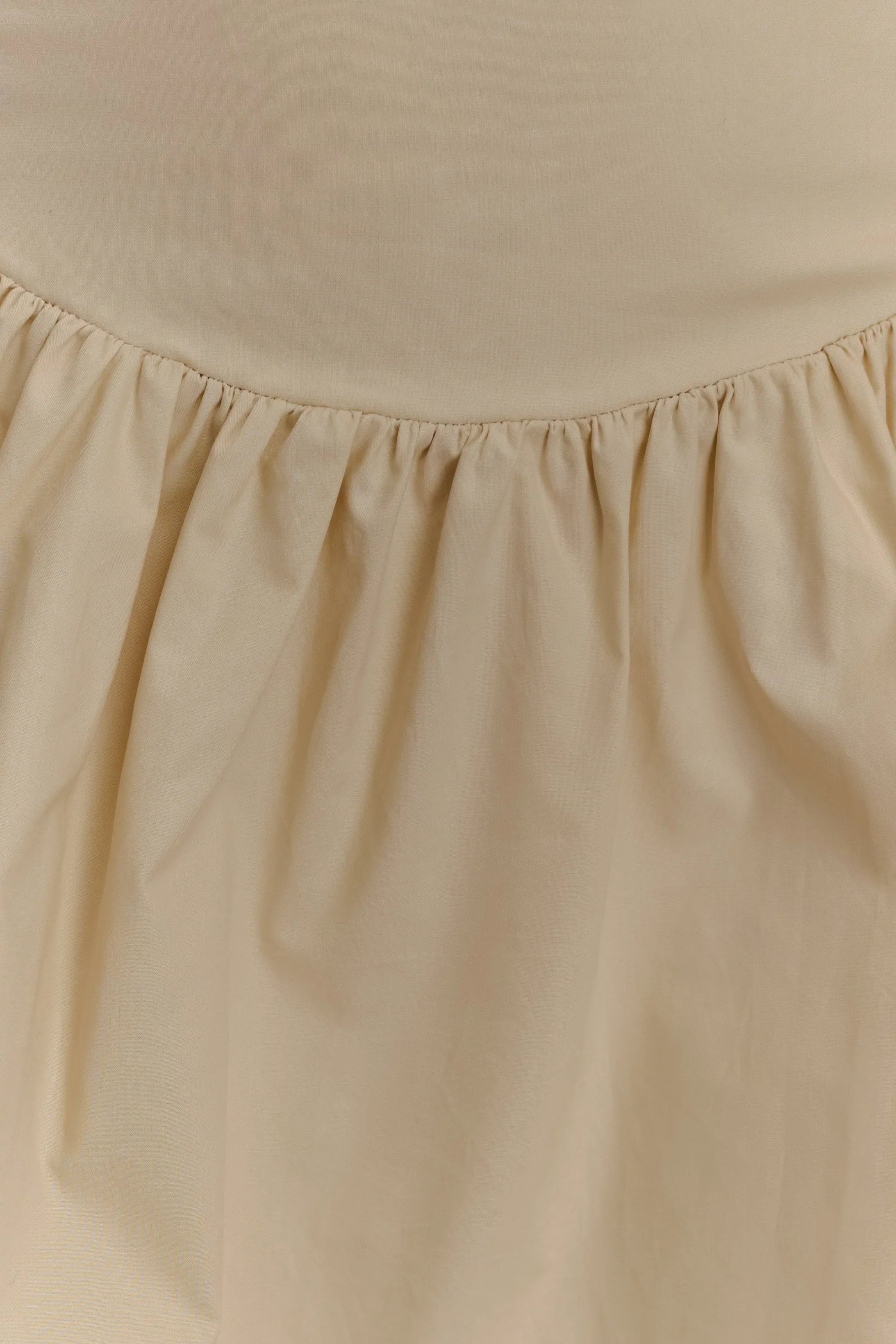 Janis Cotton Frill Mini Dress Nude