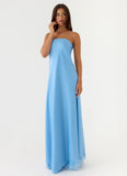 Yanina Strapless Maxi Dress Blue