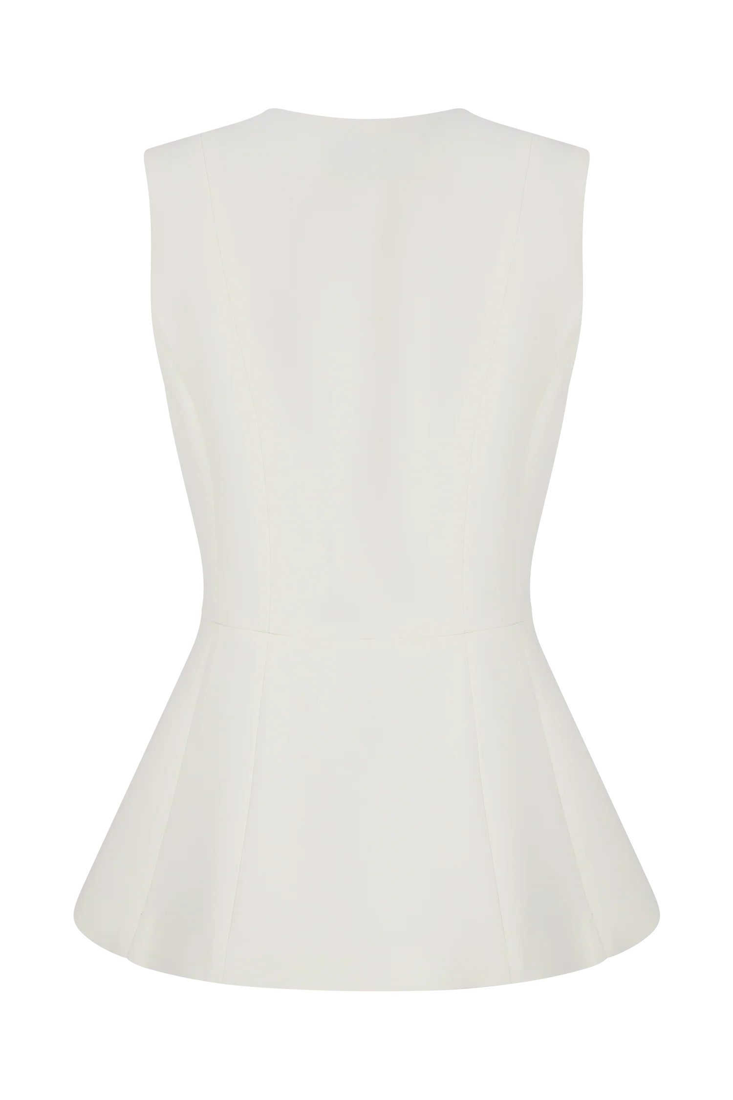 Angelie Suiting Vest Top Ivory