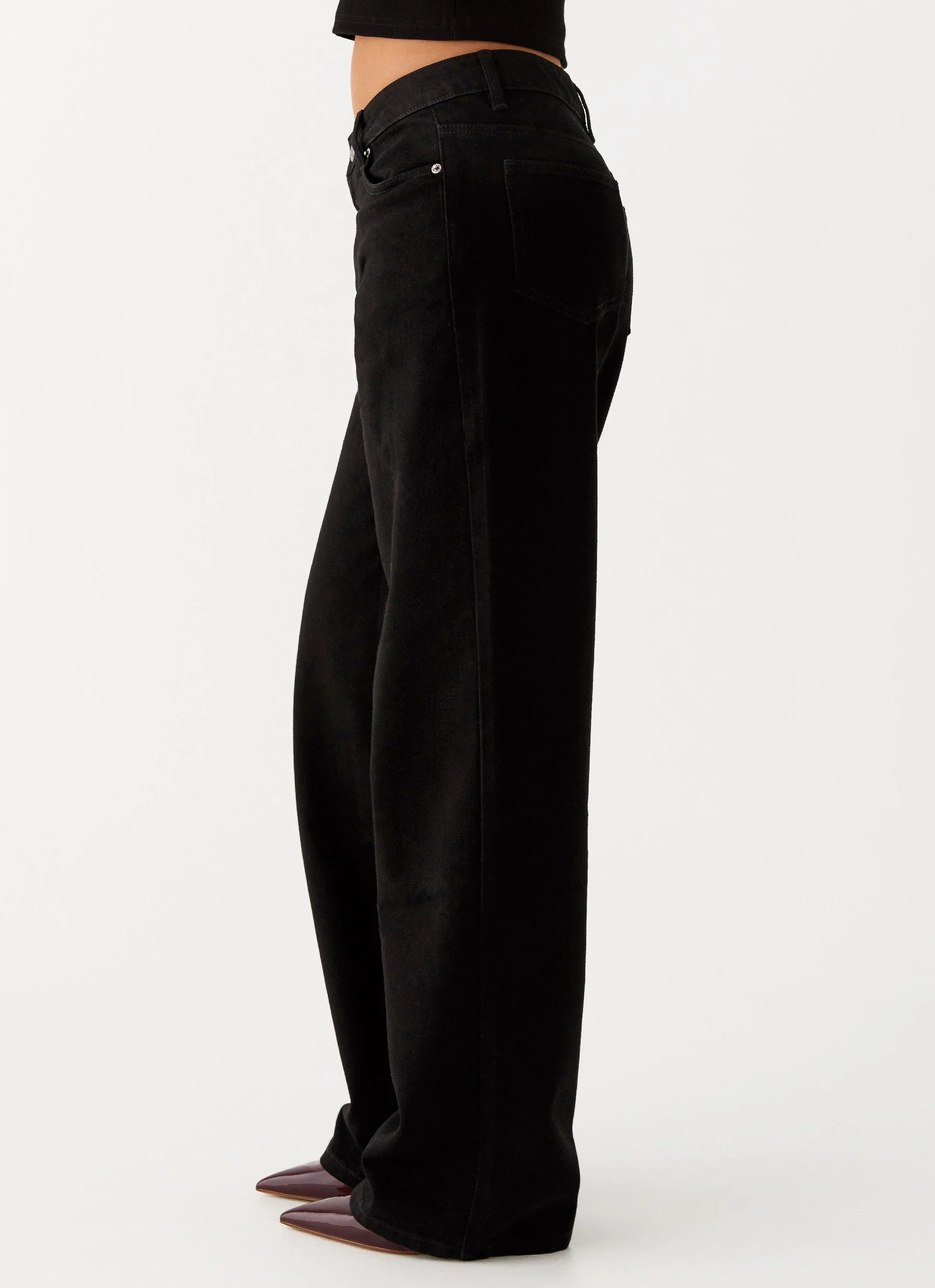 Keanna Low Rise Denim Jeans Black