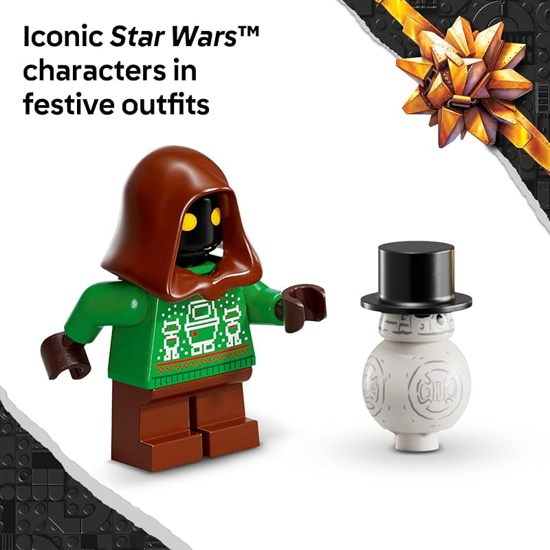 LEGO Star Wars Advent Calendar 2025 Kids Toy Holiday Countdown Playset with 24 Toys for Boys Girls Ages 6 Includes C 3PO BB 8 Figures Star Wars Gift Idea for Christmas 75418