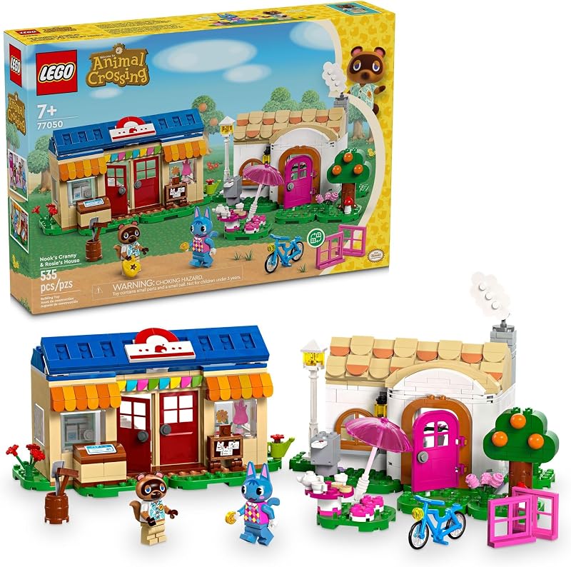 LEGO Animal Crossing Nooks Cranny Rosies House Buildable Video Game Toy for Kids Includes 2 Animal Crossing Toy Figures Birthday Gift Idea for Girls and Boys Aged 7 and Up 77050