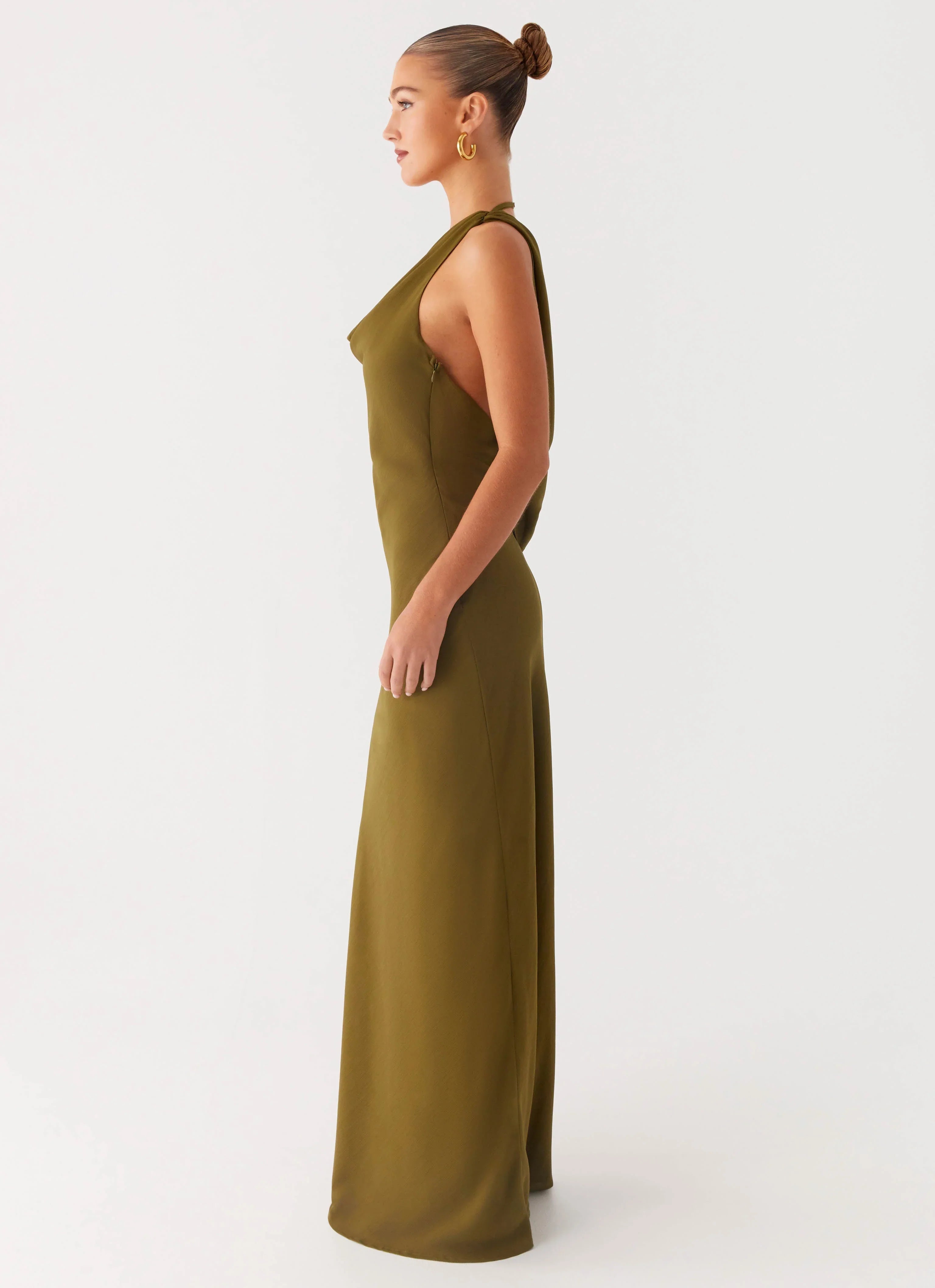 Opal Glow Maxi Dress Khaki